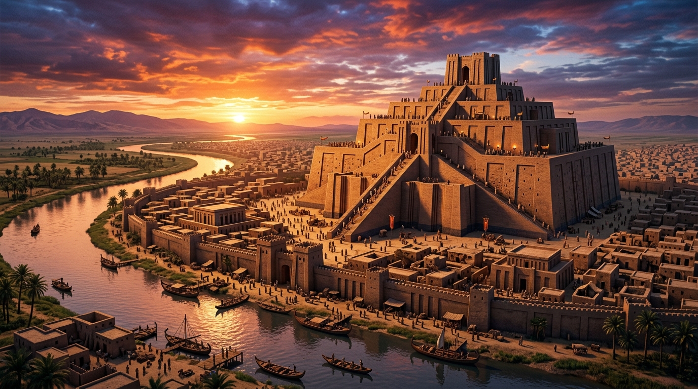 Ricostruzione 3D: La Torre di Babele e gli Antichi Ziggurat